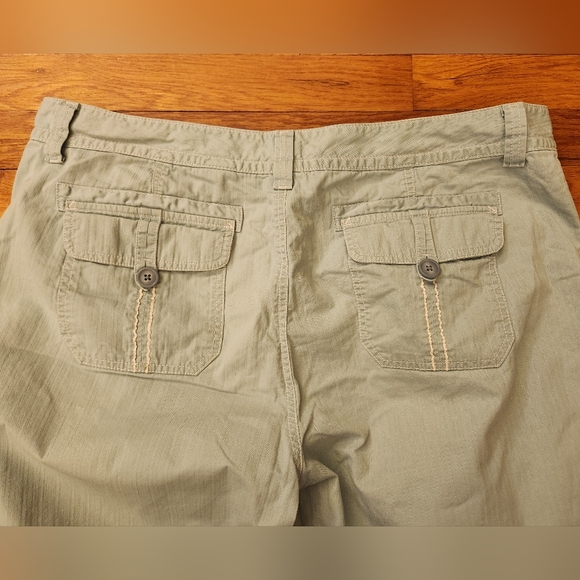 Eddie Bauer Women's Light Blue Turquoise Cargo Pants 100% Cotton Size 18 Tall - Picture 13 of 16